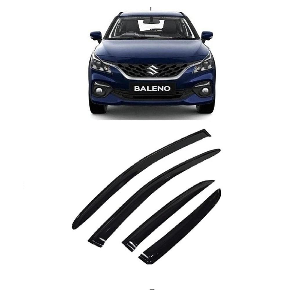 Rain Wind Door Visor Non Breakable Deflector Compatible with Baleno (2022)